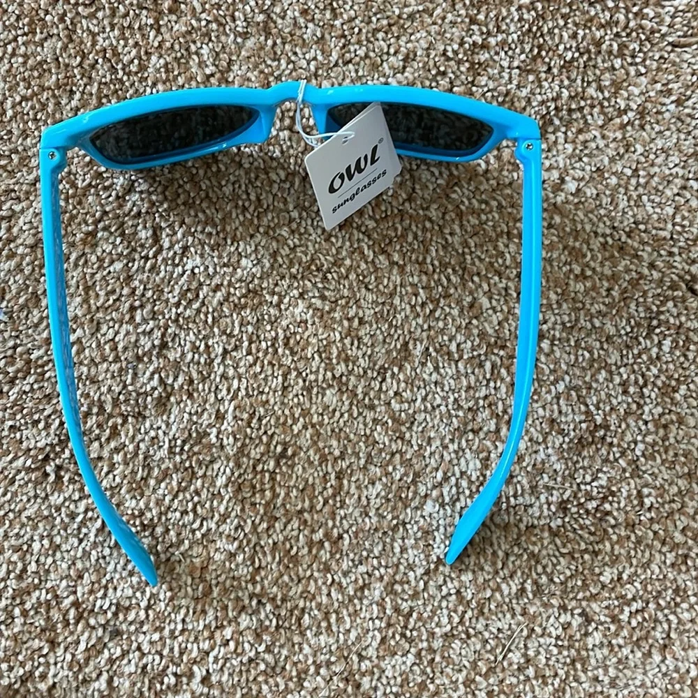 Owl Classic 80’s Dark Lens power blue Sunglasses